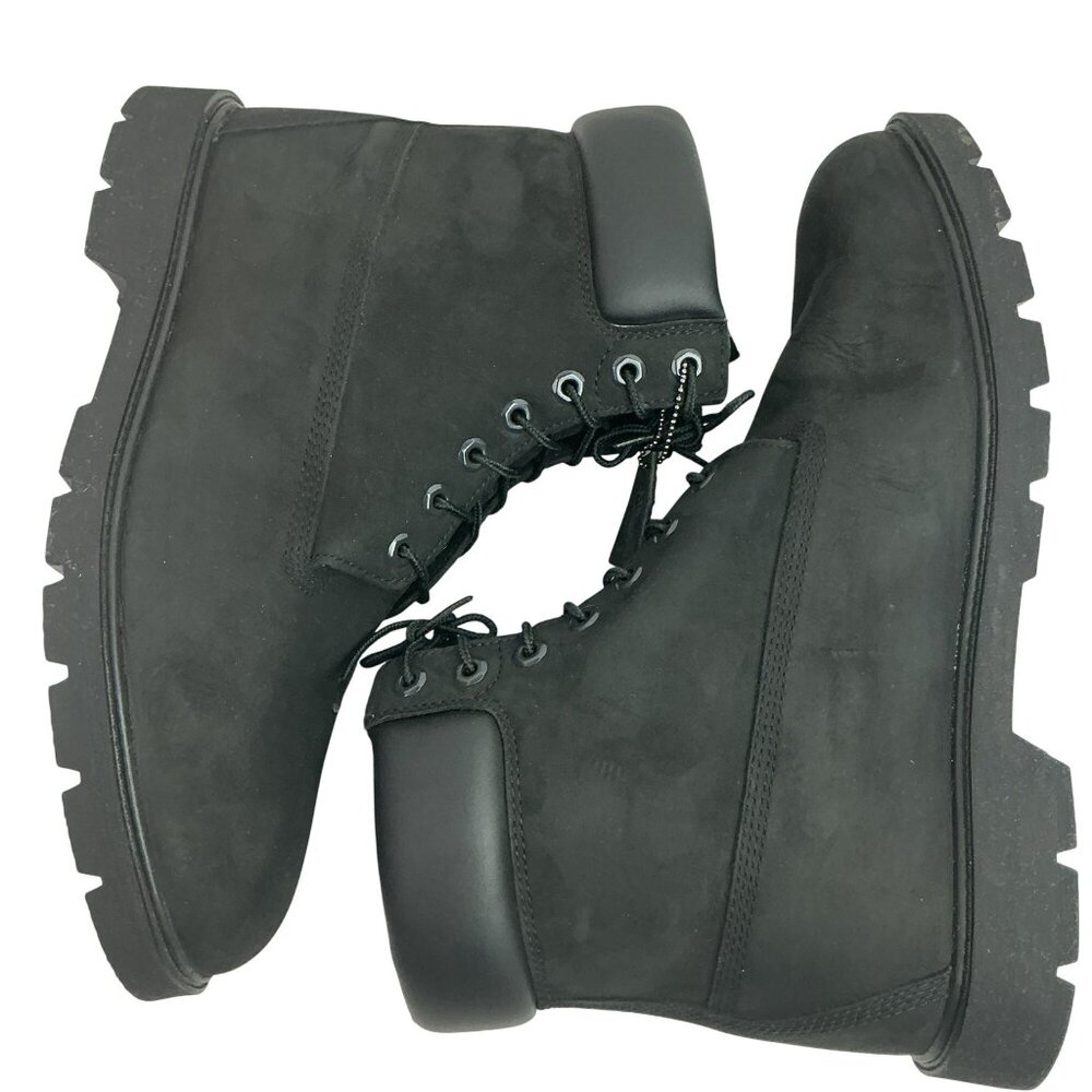 Timberland Premium 6” Waterproof Nubuck Leather Boots Mens 12 Black Primaloft 40 - Picture 4 of 15